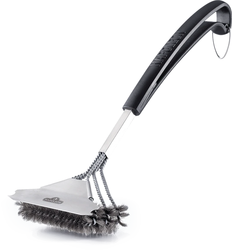 Napoleon Grills Triple-Row Grill Brush With Stainless Steel Bristles 3 Napoleon Grills Triple-Row Grill Brush With Stainless Steel Bristles