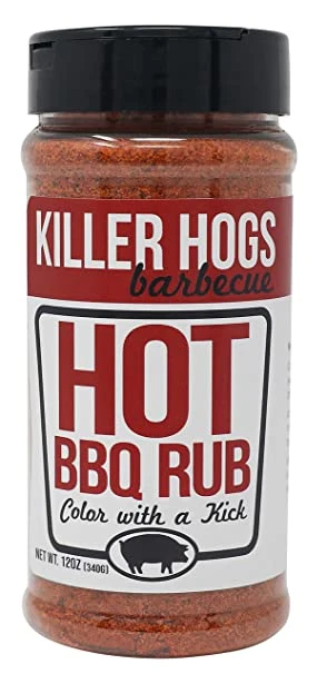 Killer Hogs Barbecue Hot BBQ Rub 16oz 3 Killer Hogs Barbecue Hot BBQ Rub 16oz