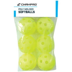 Champro Yellow Poly Softballs 6 Pack