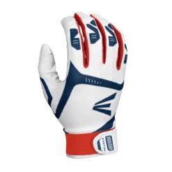 Easton Gametime Youth Batting Gloves -Sports Equipment Store white navy red 50074